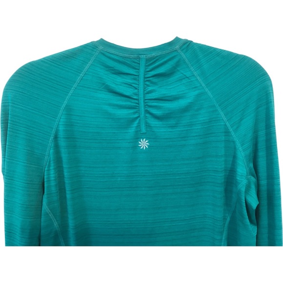 Athleta Women’s Long Sleeve Pullover 1/4 Zip Green Athletic Shirt Activewear XL - Picture 9 of 15